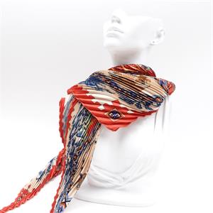 Pre-Owned Hermes Red Triangle Silk Scarf