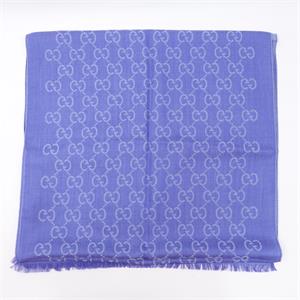 Pre-Owned Gucci Blue Square Silk Scarf