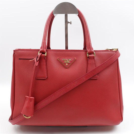 [Deal] Pre-owned Prada Galleria Red Saffiano Shoulder Bag