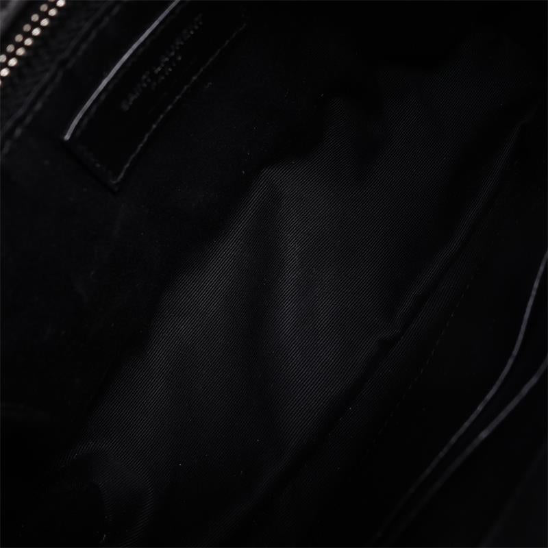 Pre-owned Saint Laurent Puffer Toy Grey Lambskin With Silver Hardware Cross Body Bag