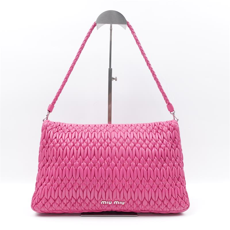 Pre-owned Miumiu Pink Lambskin Shoulder Bag