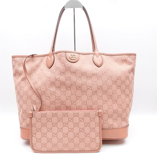 Pre-owned Gucci Pink GG Canvas Tote Bag