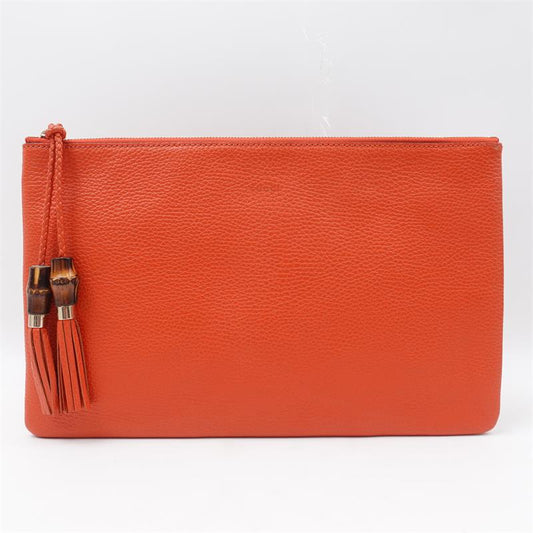 [Deal] Pre-owned Gucci Orange Calfskin Clutch