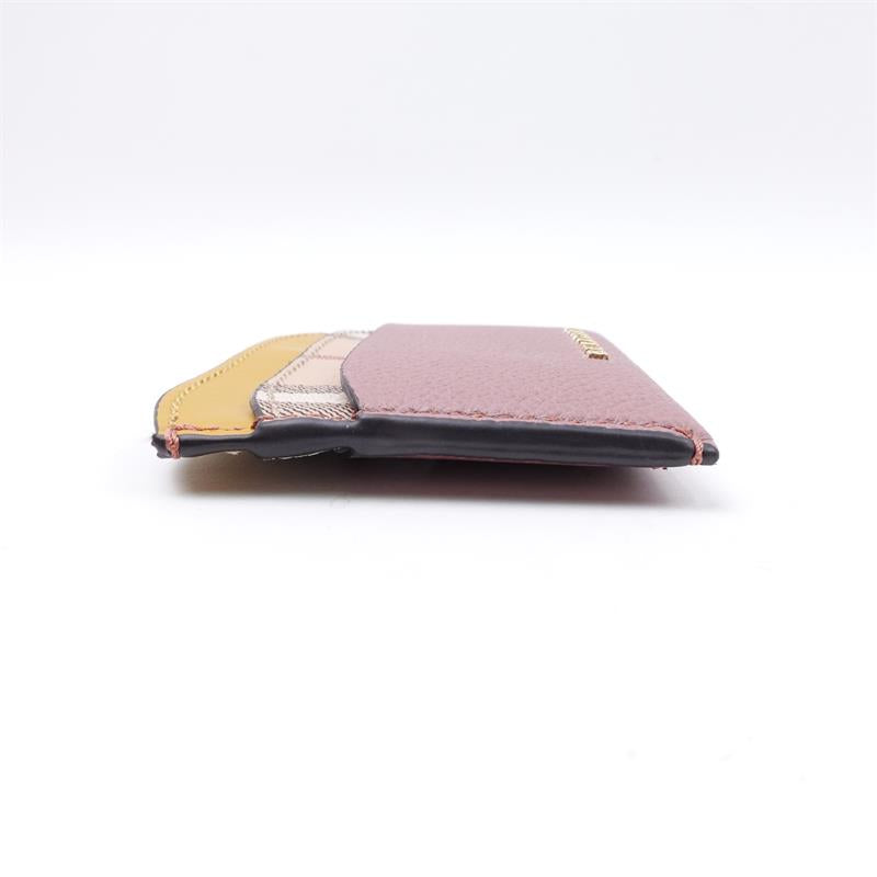 Pre-owned Burberry Pink Calfskin Card Holder
