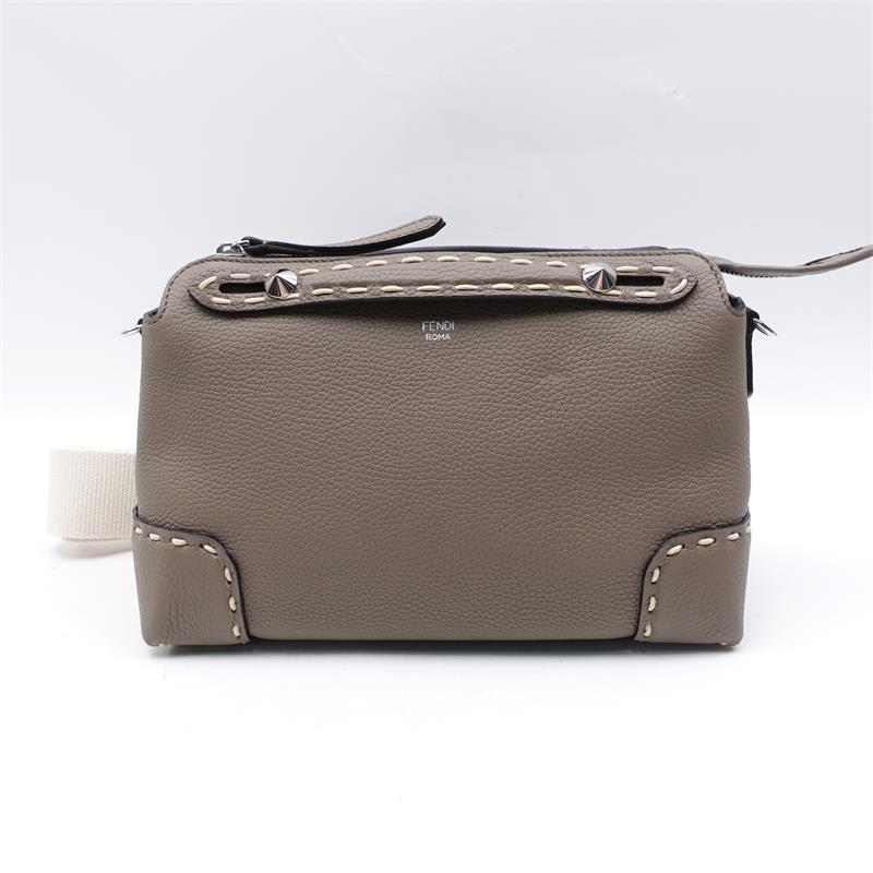 Fendi By The Way Grey Calfskin Shoulder Bag