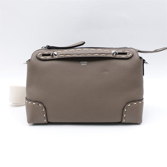 Fendi By The Way Grey Calfskin Shoulder Bag