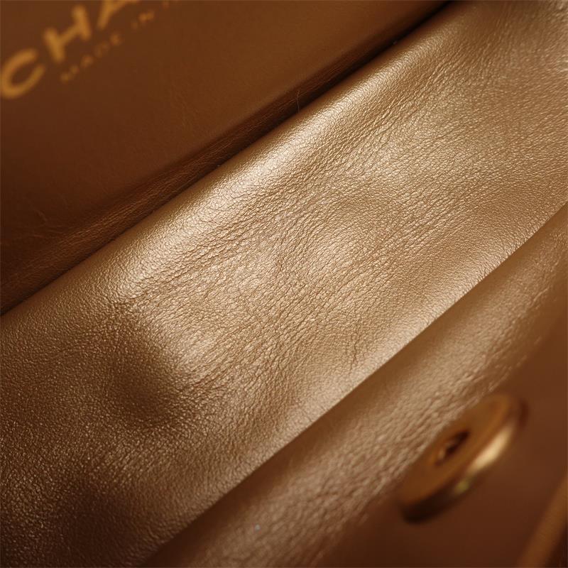 Pre-owned Chanel CF Mini Purple Gold Ball Lambskin Crossbody Bag