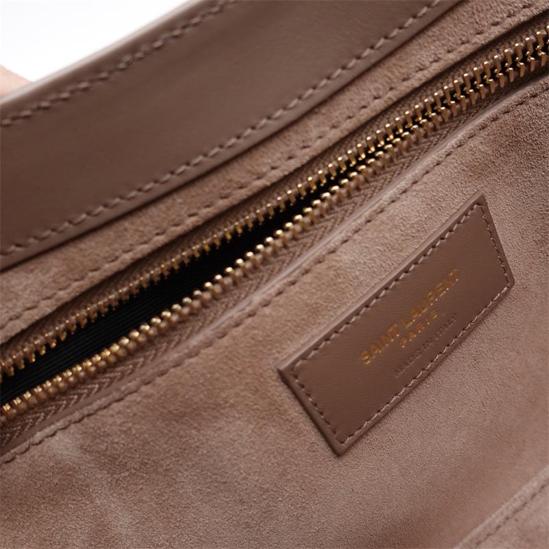 Pre-owned Saint Laurent Brown Le 5 A 7 Calfskin Shoulder Bag
