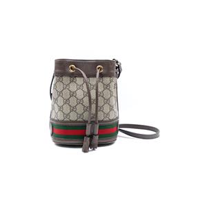 Pre-owned Gucci Ophidia GG Brown Coated Canvas Shoulder Bag