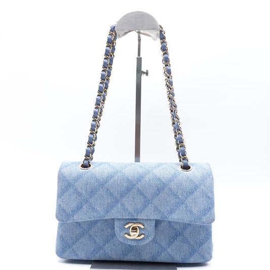 Pre-owned Chanel CF Small Blue Denim Crossbody Bag