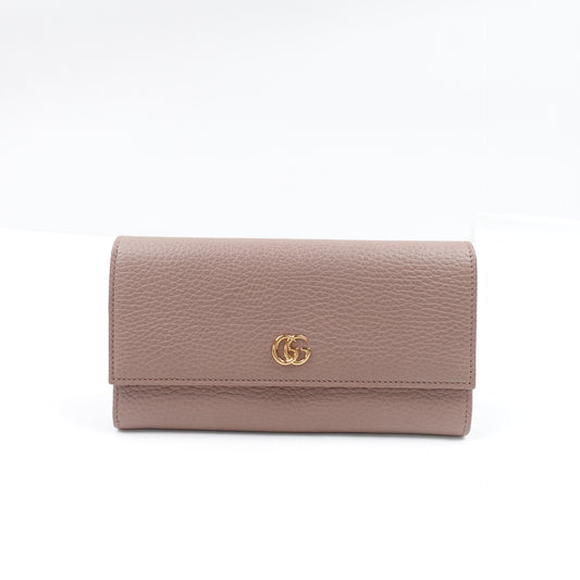 Pre-owned Gucci GG Milktea Calfskin Wallet