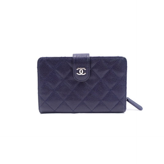 Pre-Owned Chanel Navy Calfskin Wallet