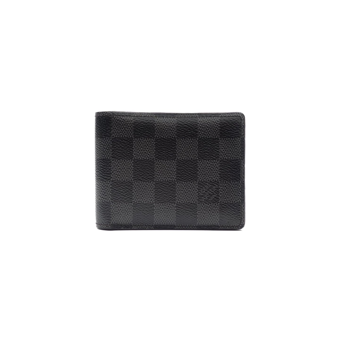 Pre-owned Louis Vuitton Multiple Damier Graphite Coated Canvas wallet