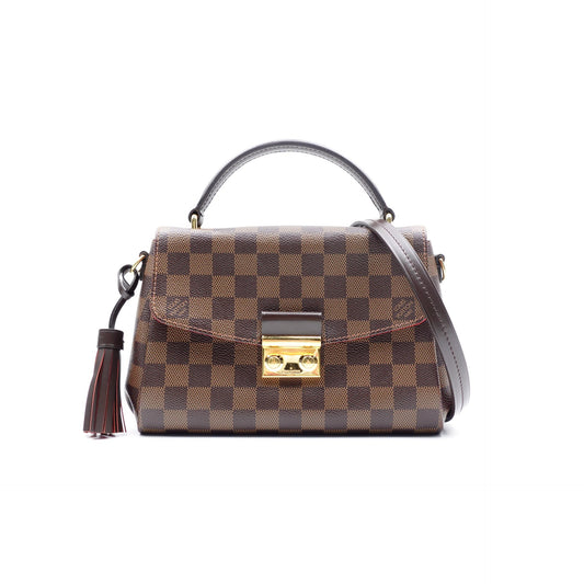 Pre-owned Louis Vuitton Croisette Damier Ebene Coated Canvas Shoulder Bag