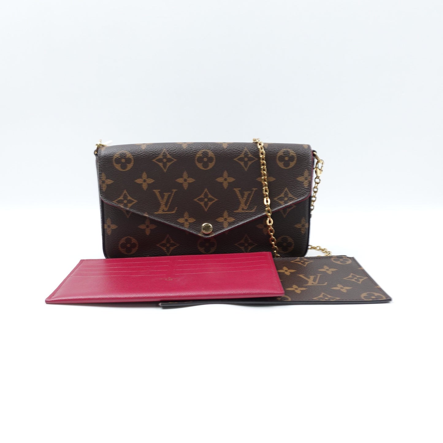 Pre-owned Louis Vuitton Feliclie Monogram Coated Canvas Shoulder Bag