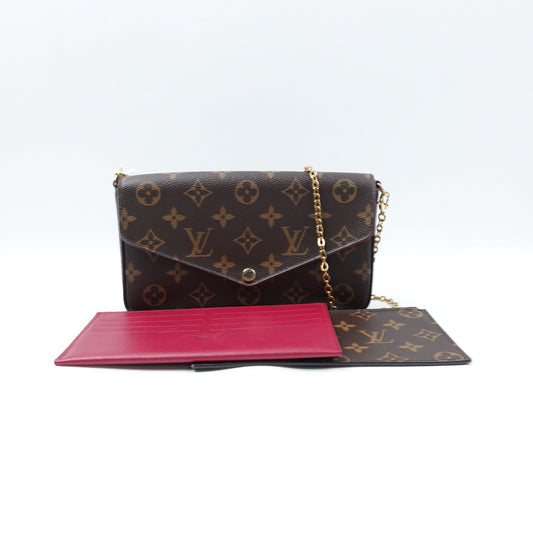 Pre-owned Louis Vuitton Feliclie Monogram Coated Canvas Shoulder Bag