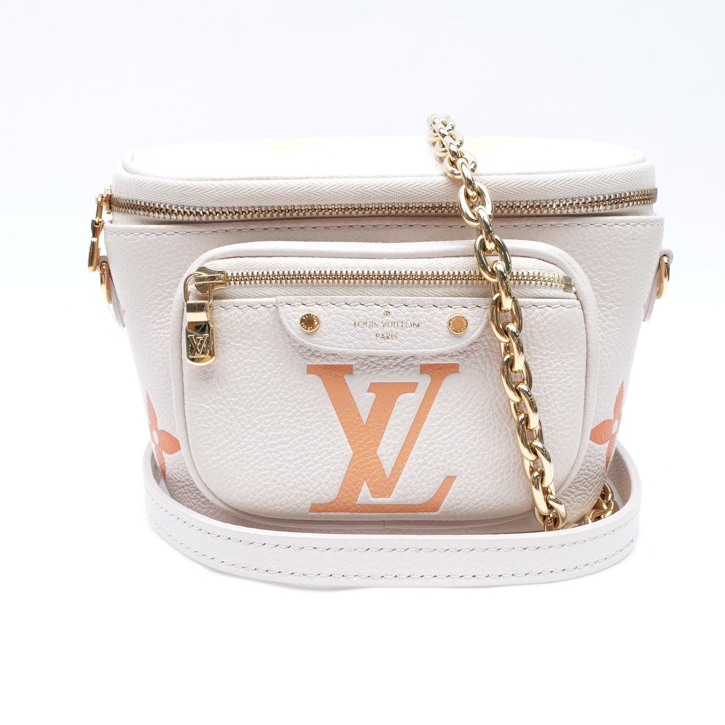 Pre-owned Louis Vuitton Beige & Monogram Calfskin Bumbag