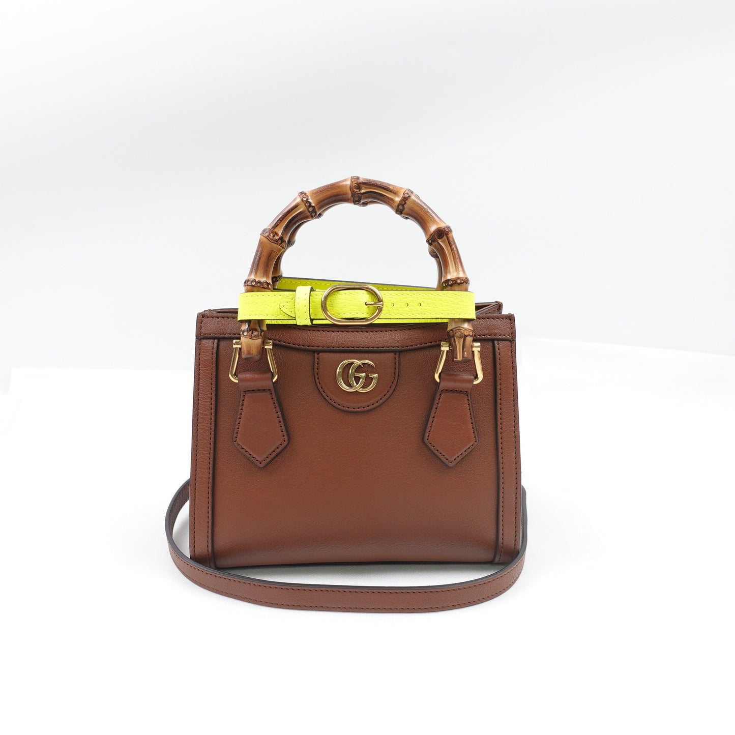 Pre-owned Gucci Diana Brown Calfskin Shoulder Bag