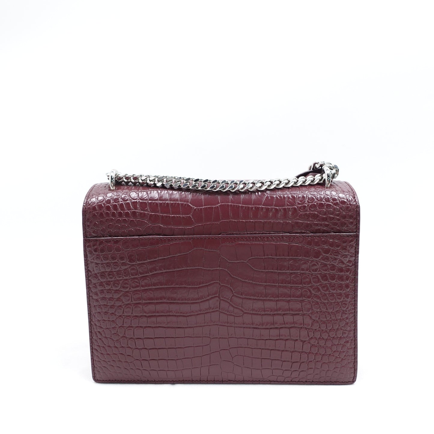 Pre-owned Saint Laurent Sunset Red Calfskin Shoulder Bag T10292720