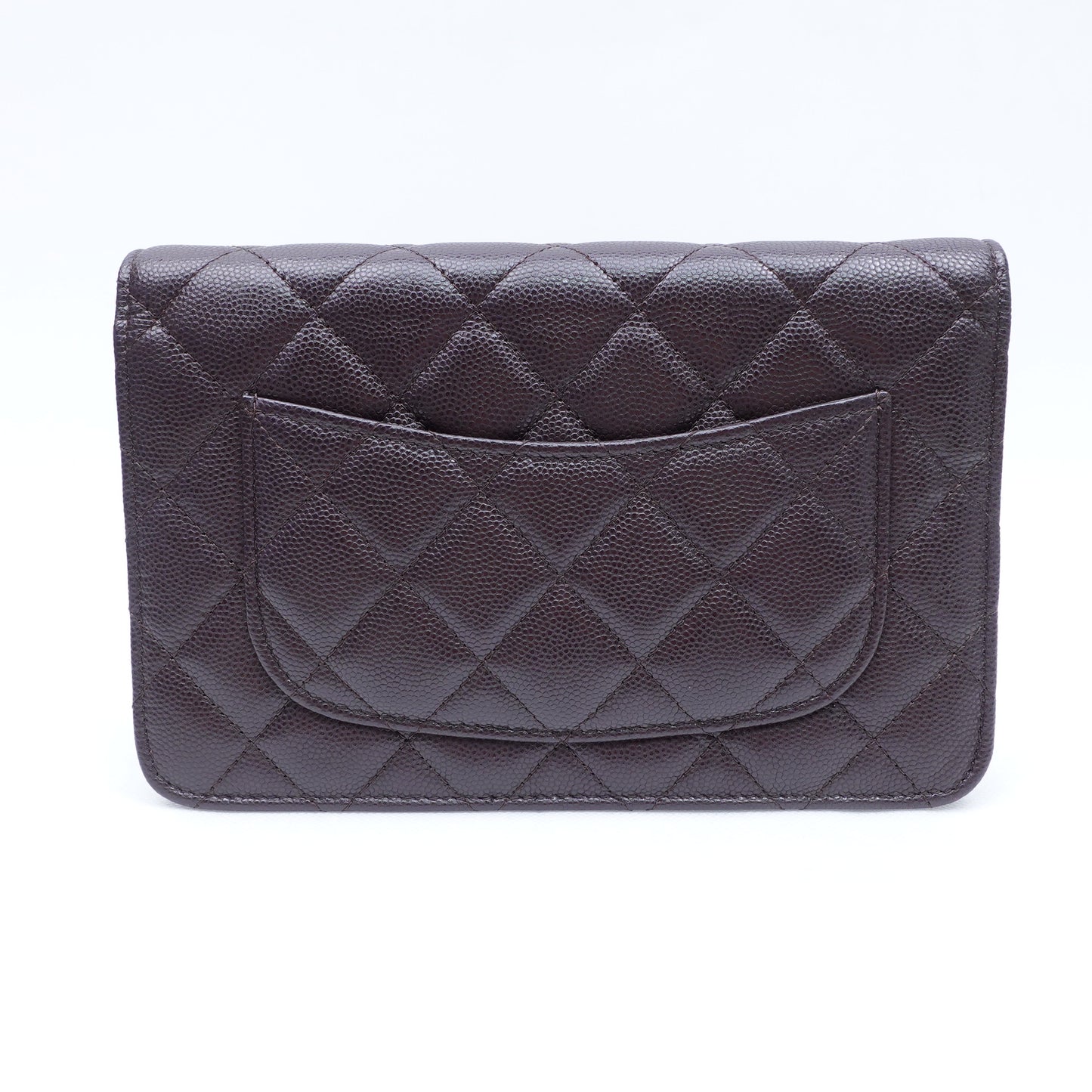 Pre-owned Chanel Woc Coffee Caviar Shoulder Bag
