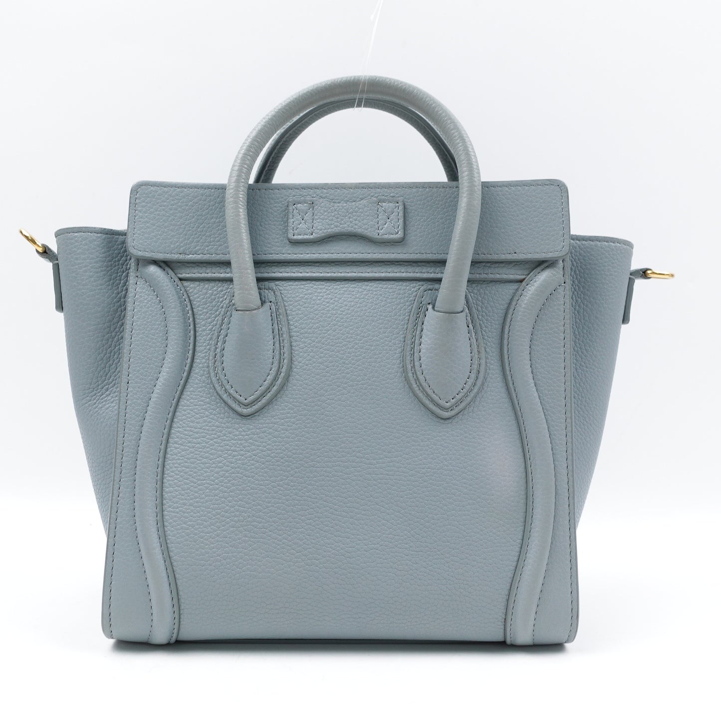 Pre-owned Celine Luggae Nano Blue Calfskin Shoulder Bag