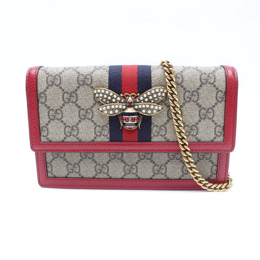 Pre-owned Gucci Queen Margaret Coated Canvas Shoulder Bag