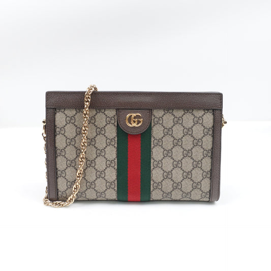 Pre-owned Gucci Ophidia Monogram Coated Canvas Shoulder Bag