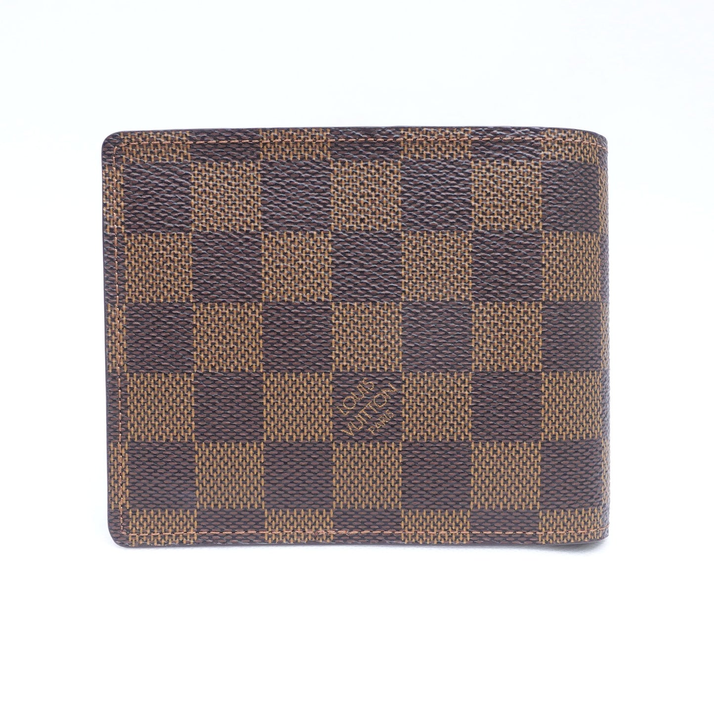 Pre-owned Louis Vuitton Multiple Damier Ebene Coated Canvas Short Wallet