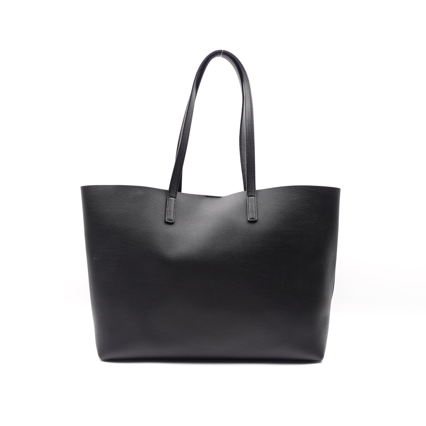 Pre-owned Saint Laurent Shopping Black Calfskin Tote Bag