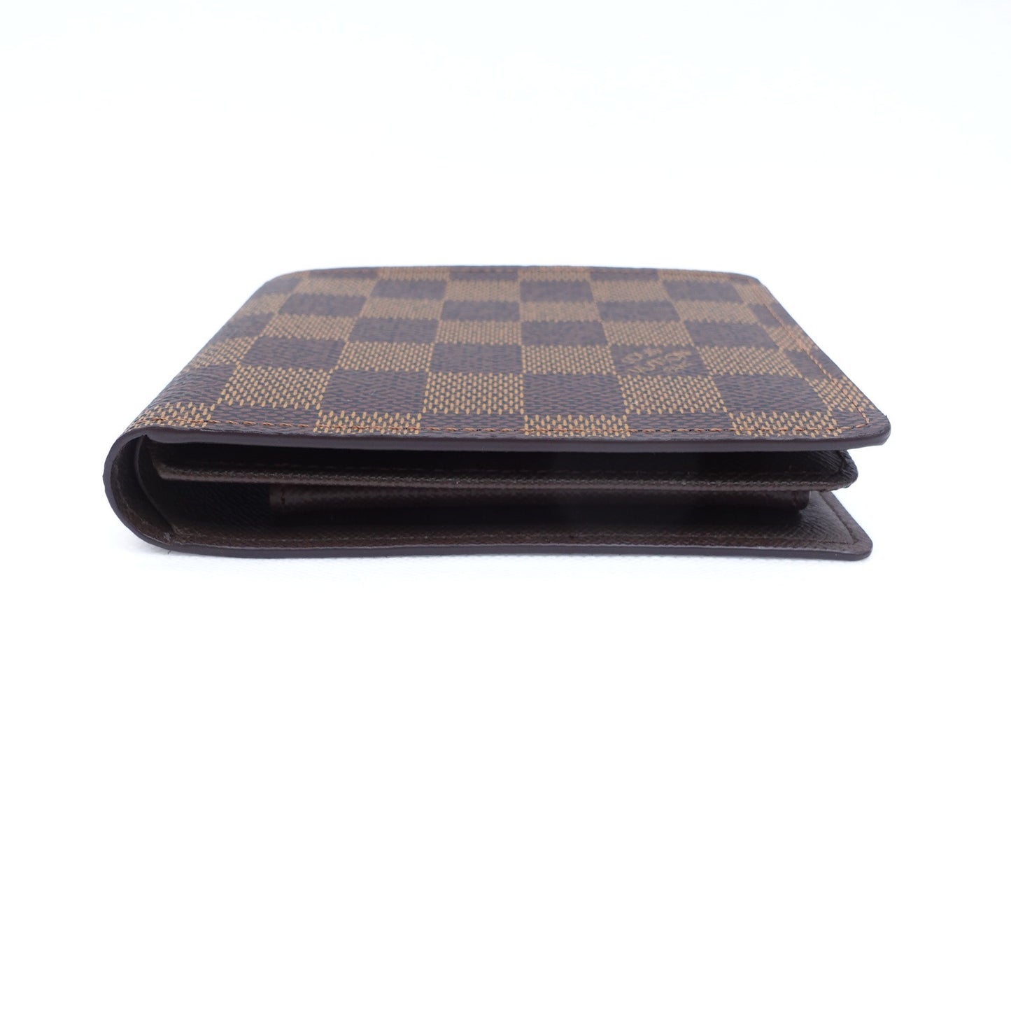Pre-owned Louis Vuitton Multiple Damier Ebene Coated Canvas Short Wallet