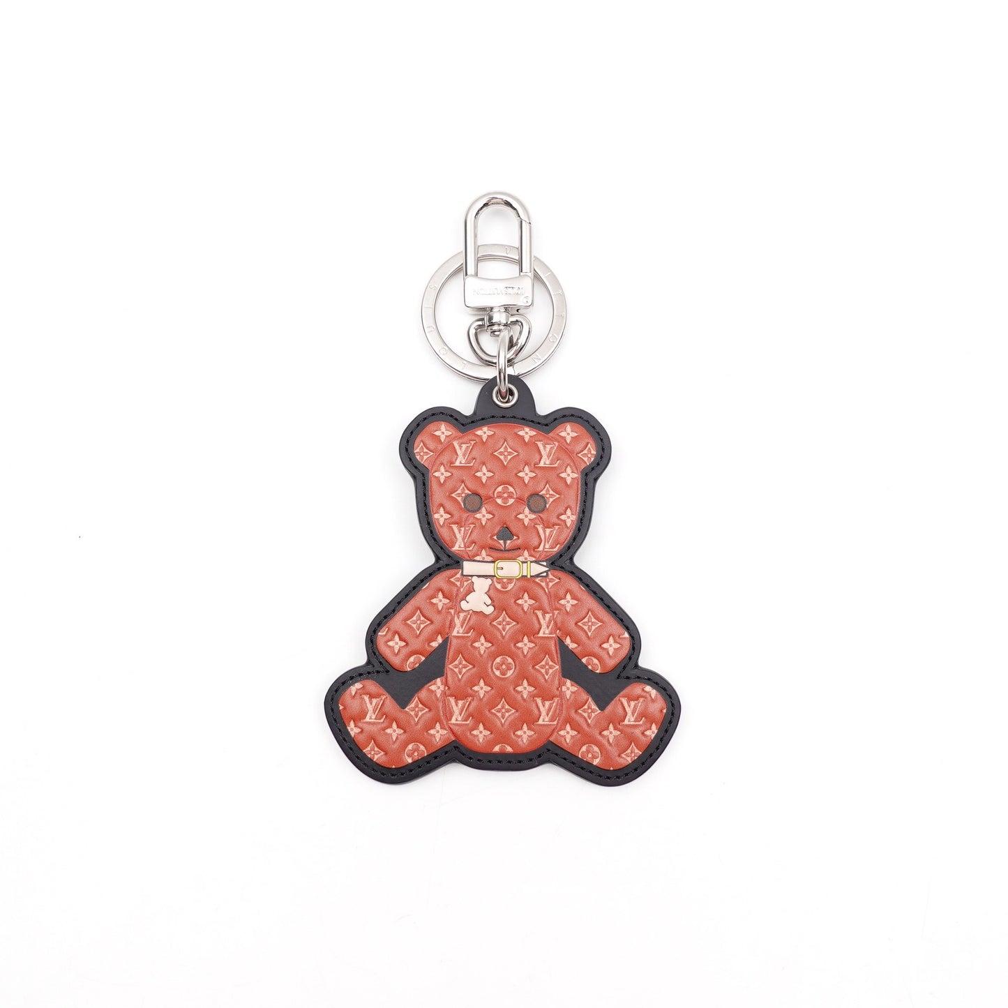 Pre-owned Louis Vuitton Brown&Calfskin Bag Charm