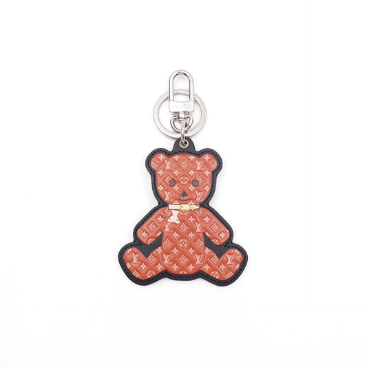 Pre-owned Louis Vuitton Brown&Calfskin Bag Charm