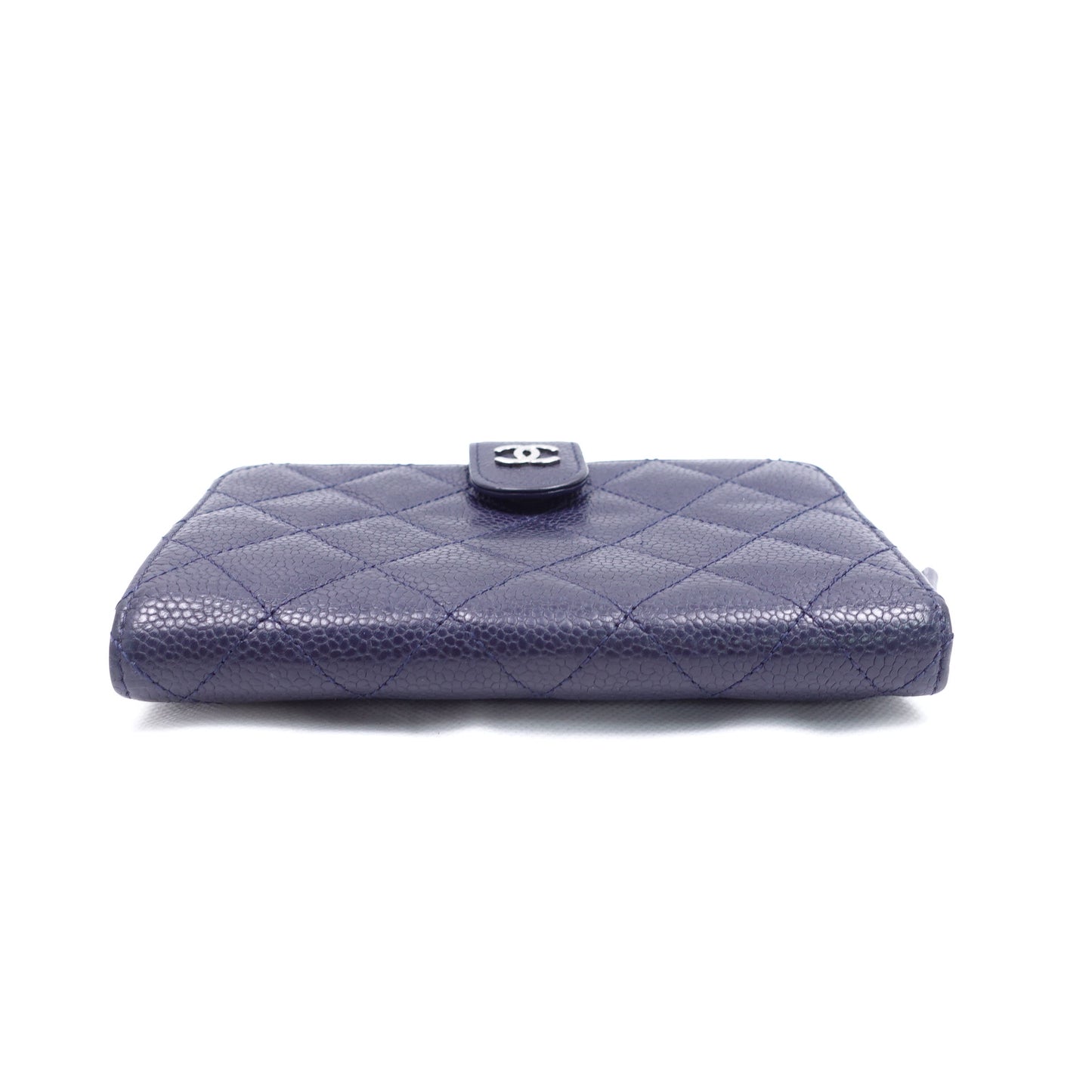Pre-Owned Chanel Navy Calfskin Wallet