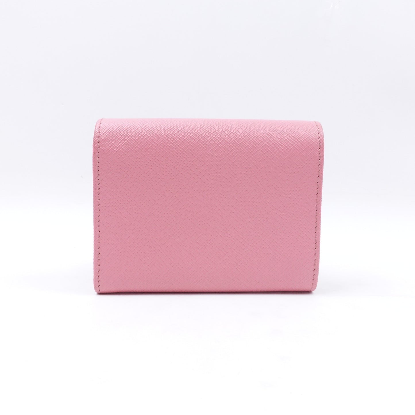 Pre-owned Prada Pink Calfskin Short Wallet
