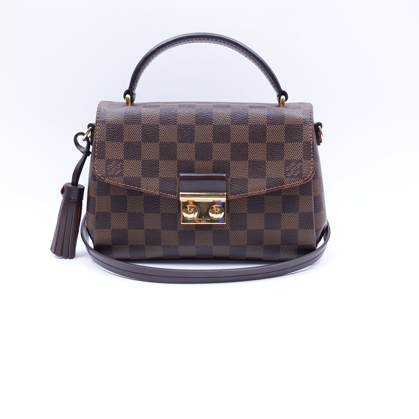Pre-owned Louis Vuitton Croisette Damier Ebene Coated Canvas Shoulder Bag