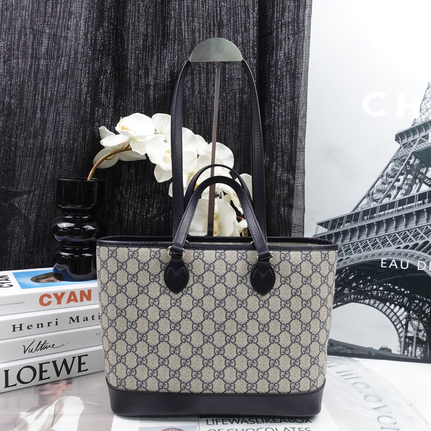 Pre-owned Gucci Ophidia GG Coated Canvas Tote Bag