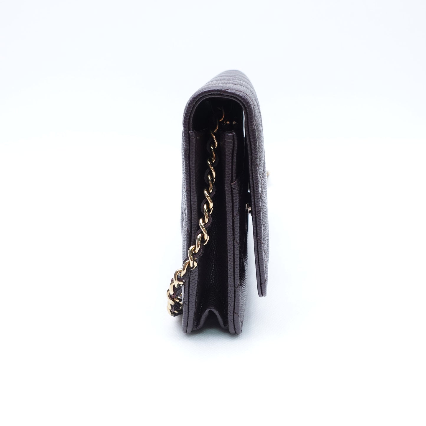 Pre-owned Chanel Woc Coffee Caviar Shoulder Bag