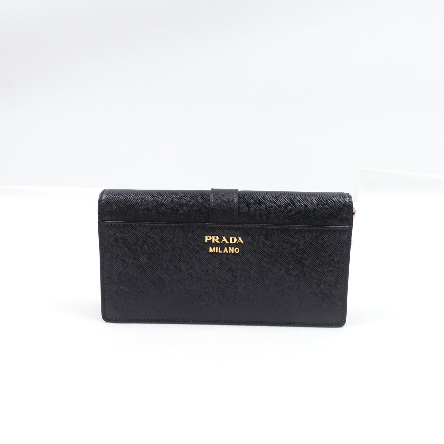 Pre-owned Prada Cahier WOC Black Calfskin Shoulder Bag T10283833