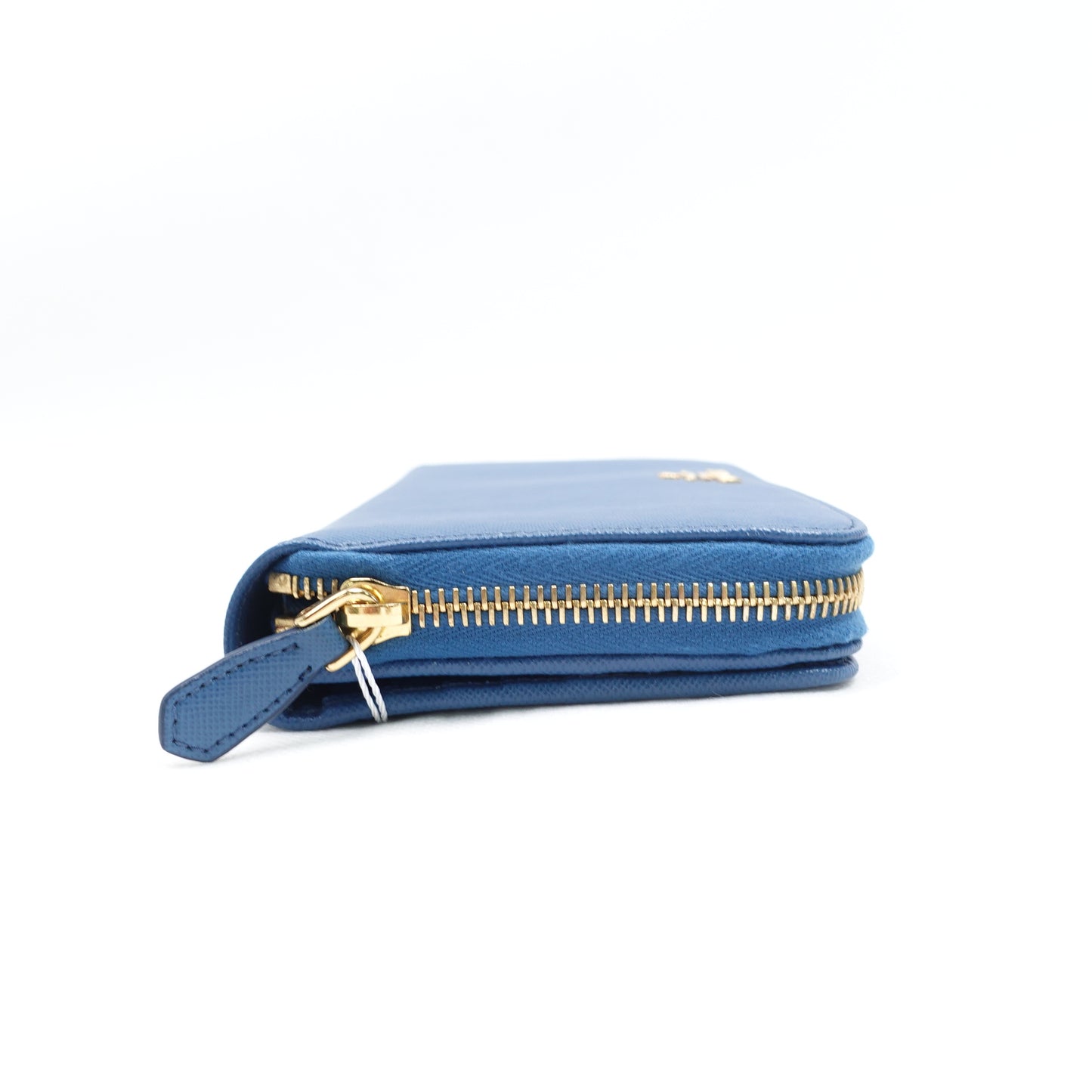 Pre-owned Prada Blue Saffiano Wallet