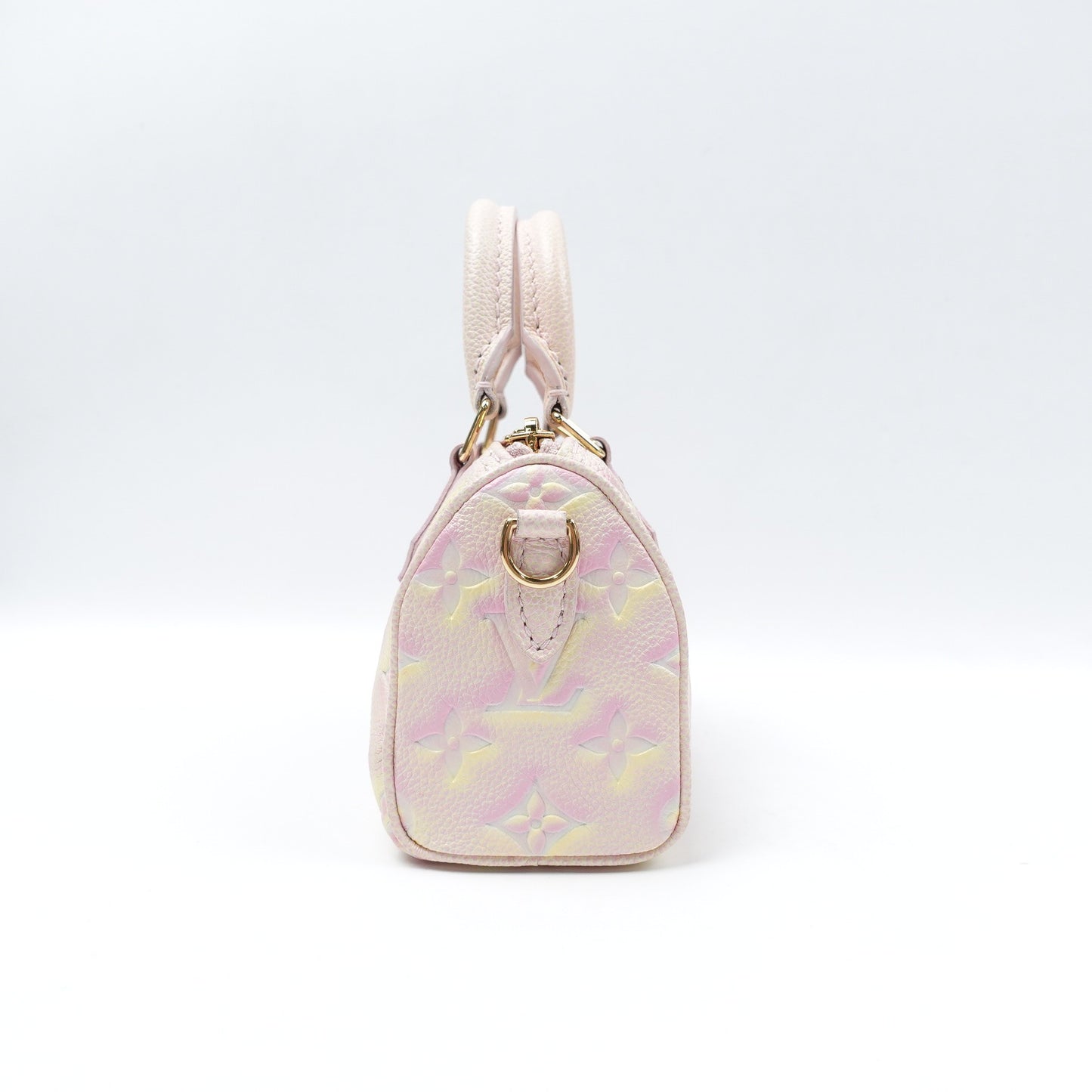 Pre-owned Louis Vuitton Speedy Nano Pink Gradient Calfskin Shoulder Bag