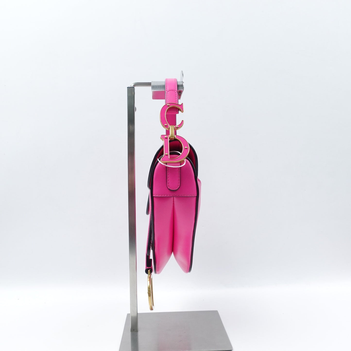 Pre-owned Dior Saddle Small Rose Pink Calfskin Shoulder Bag