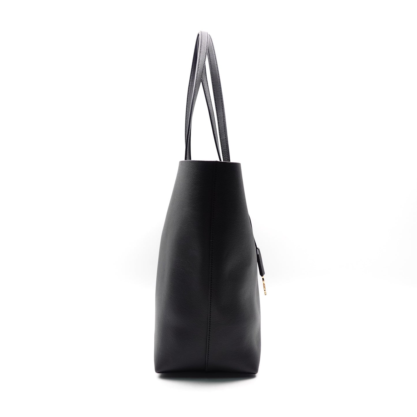 Pre-owned Saint Laurent Shopping Black Calfskin Tote Bag