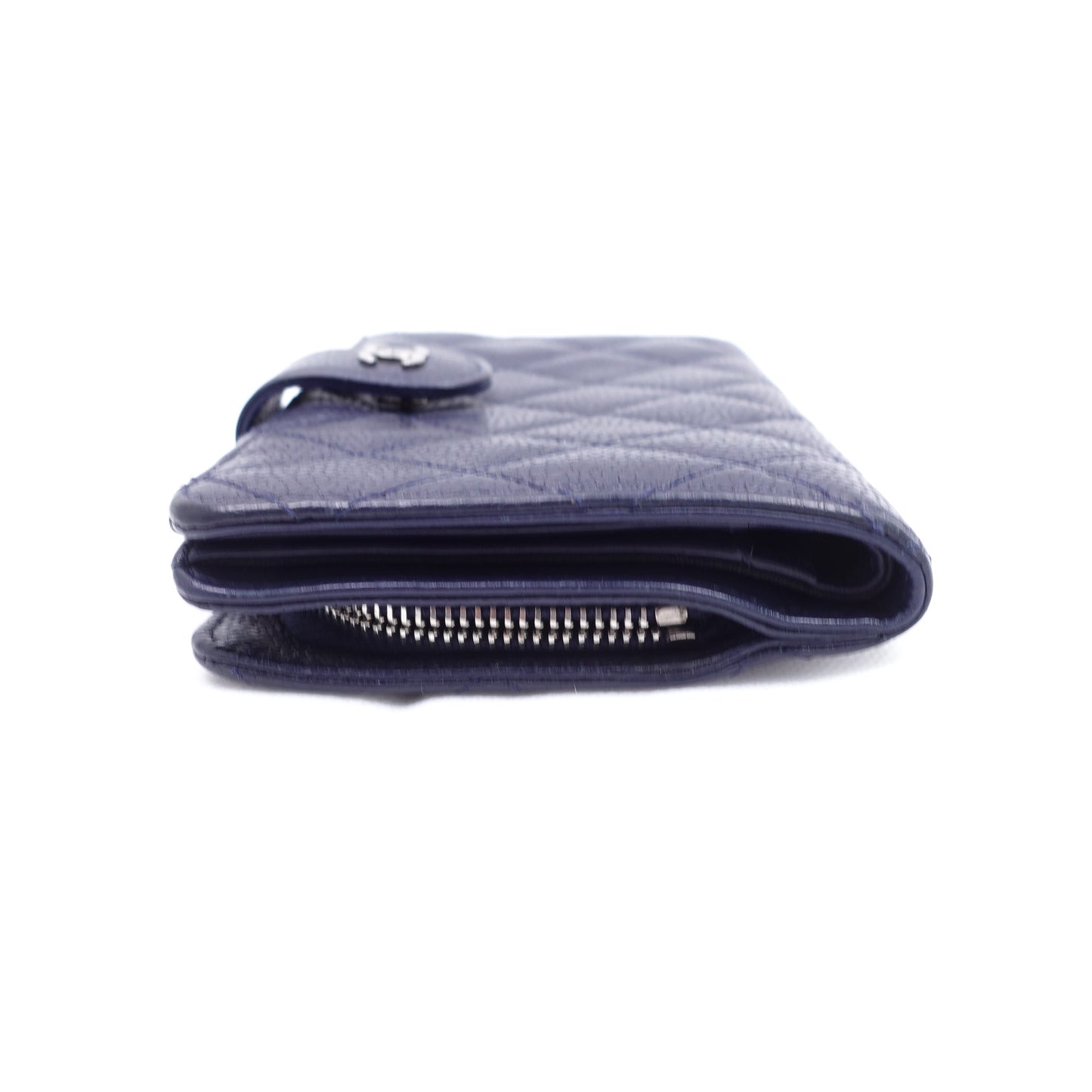 Pre-Owned Chanel Navy Calfskin Wallet