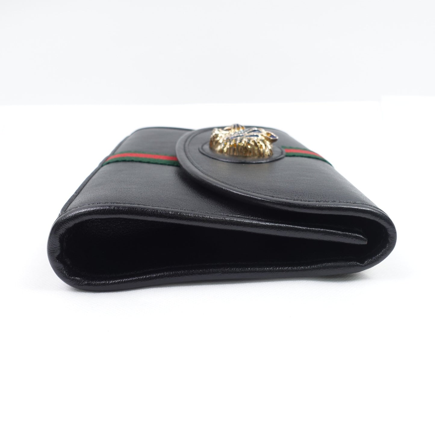 Pre-owned Gucci Rajah Blcak Calfskin Shoulder Bag