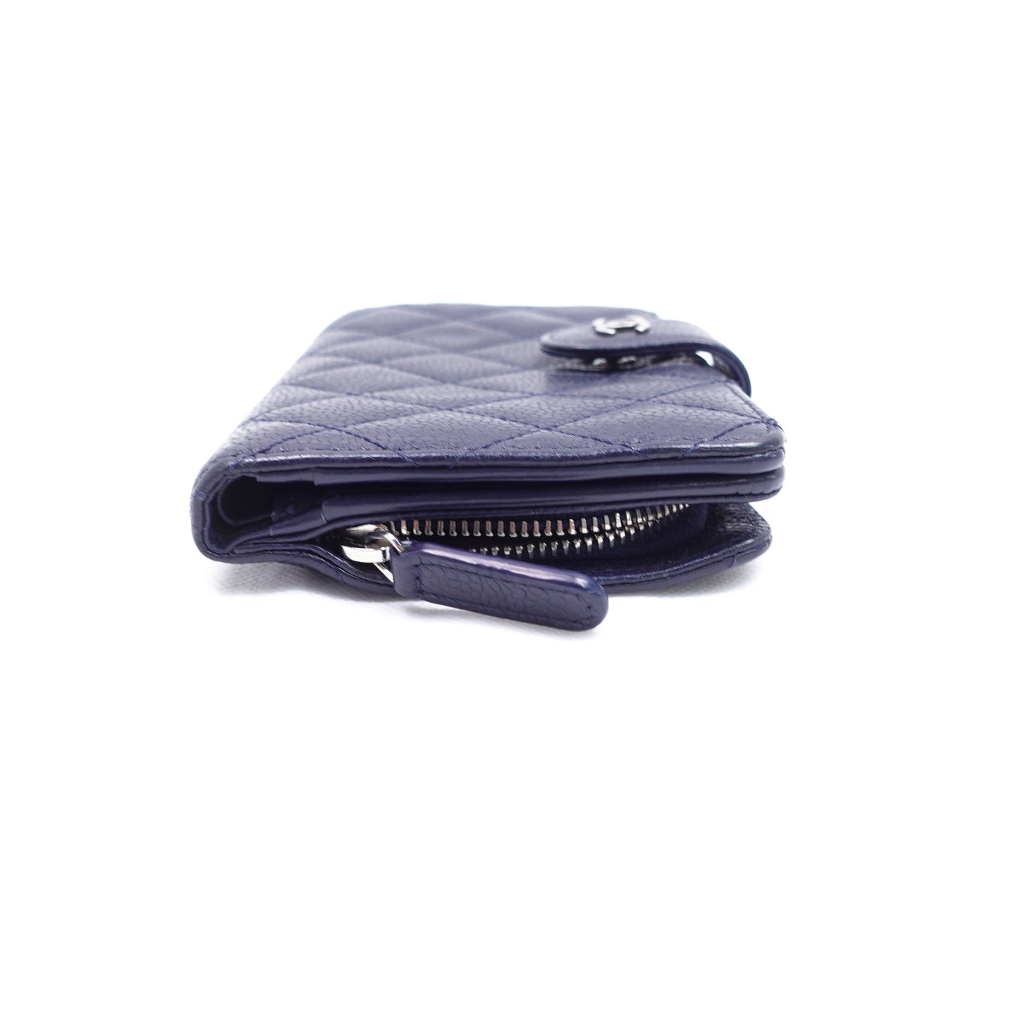 Pre-Owned Chanel Navy Calfskin Wallet