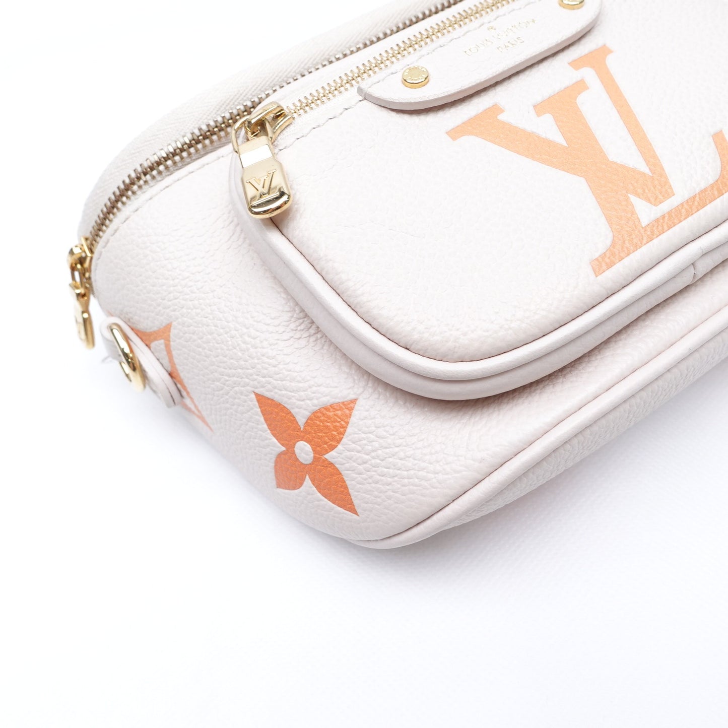 Pre-owned Louis Vuitton Beige & Monogram Calfskin Bumbag