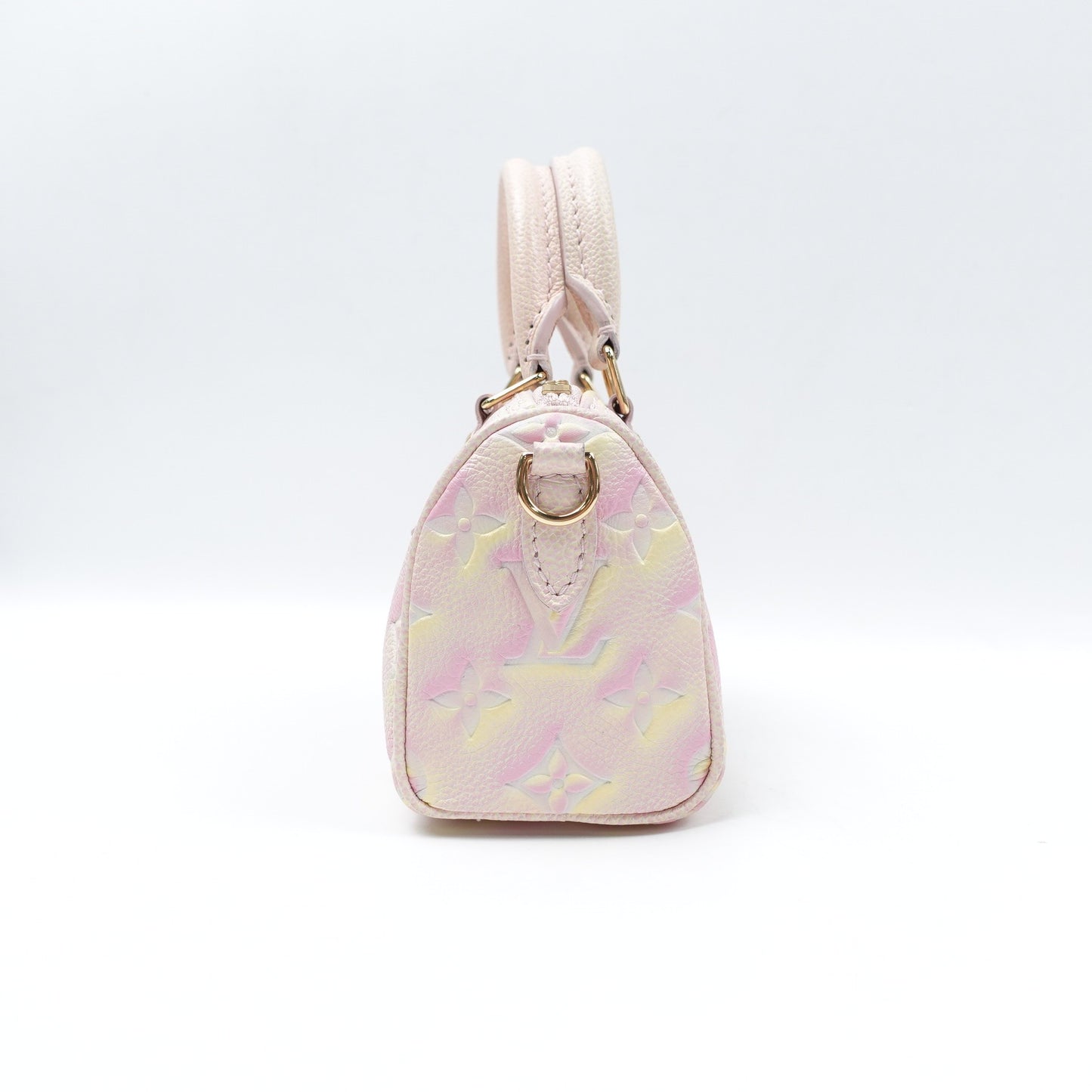 Pre-owned Louis Vuitton Speedy Nano Pink Gradient Calfskin Shoulder Bag