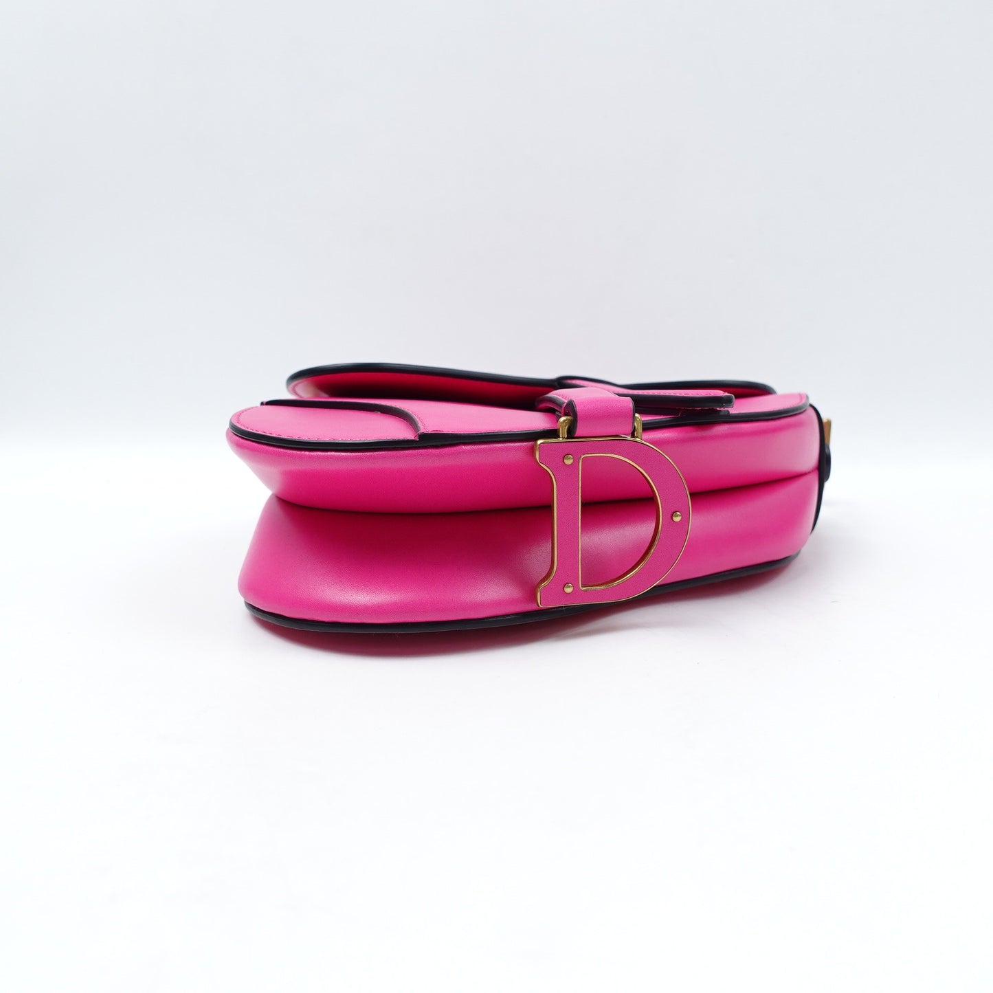 Pre-owned Dior Saddle Small Rose Pink Calfskin Shoulder Bag