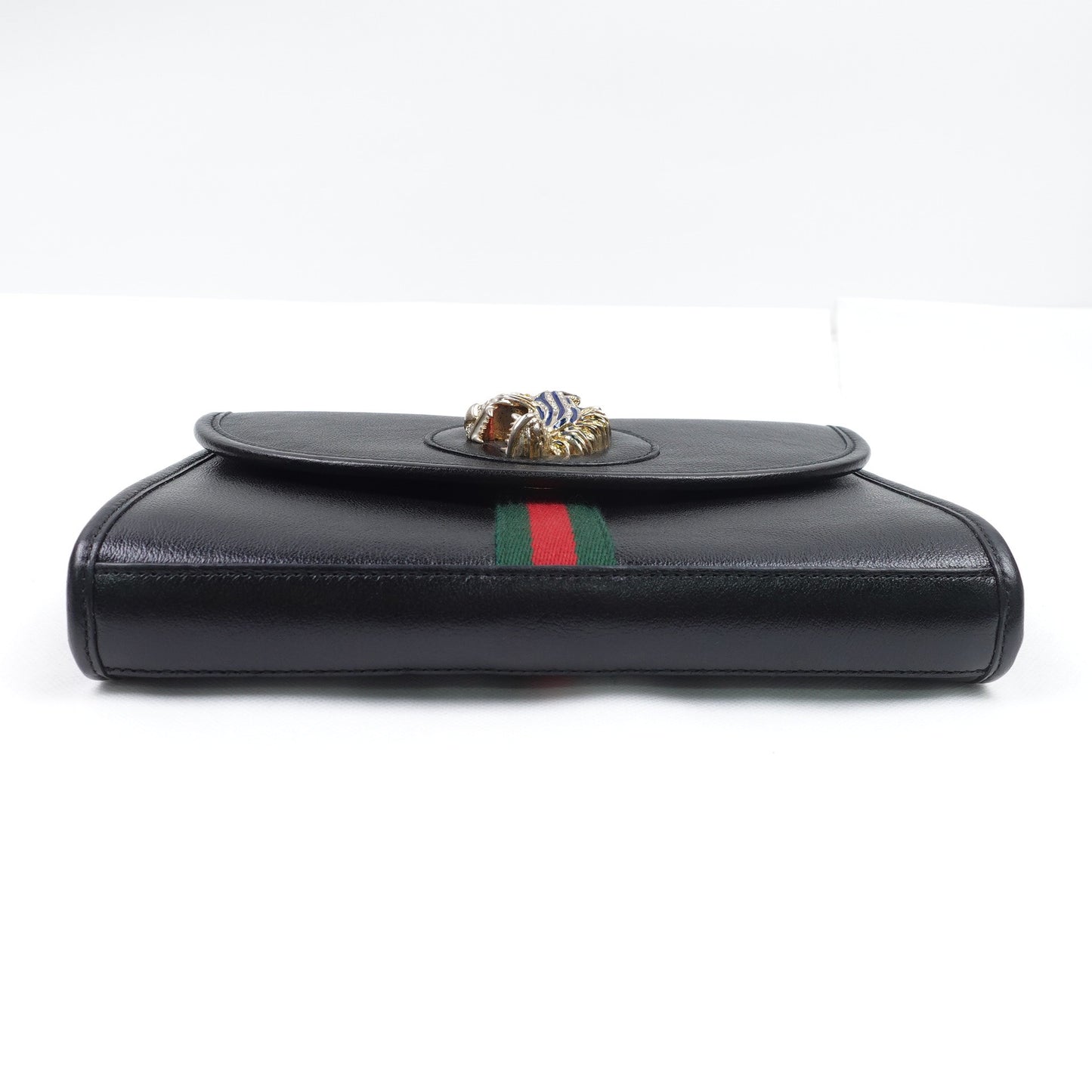 Pre-owned Gucci Rajah Blcak Calfskin Shoulder Bag
