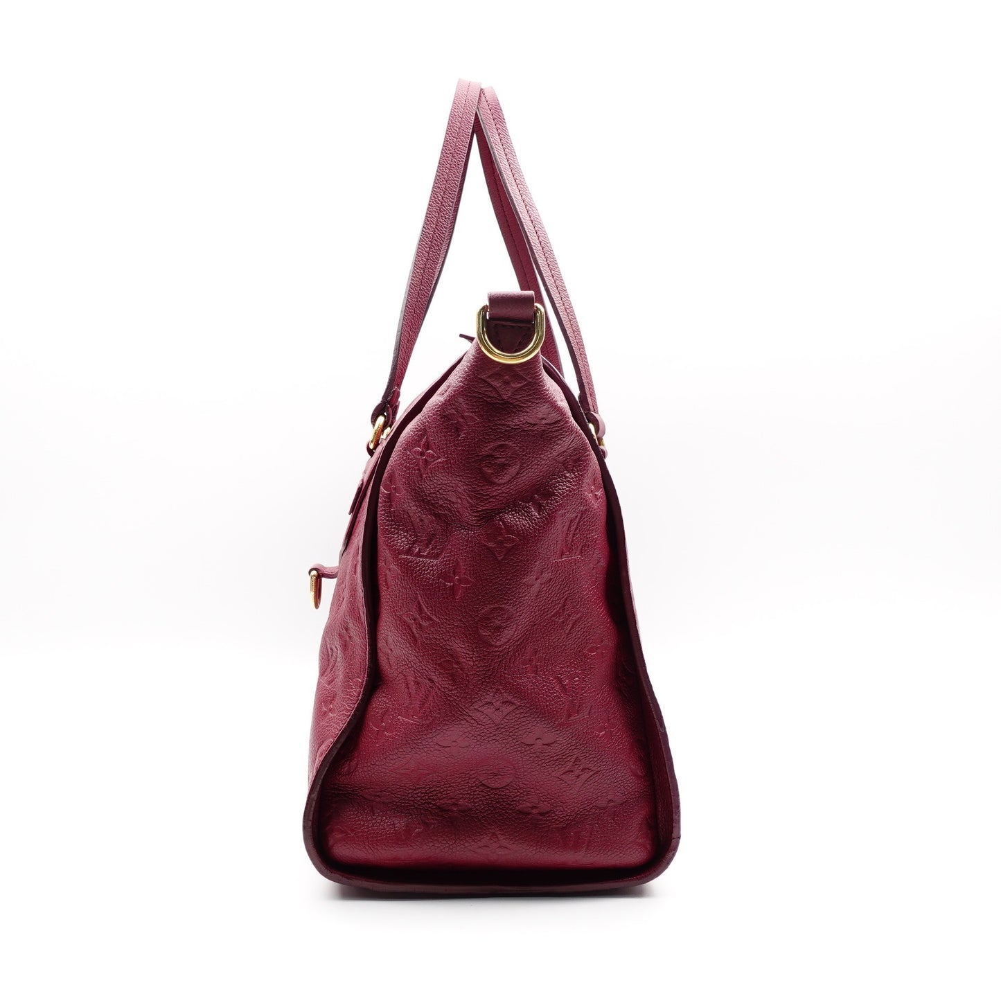 Pre-owned Louis Vuitton Lumineuse Wine Red Calfskin Tote Bag